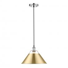  3306-L CH-BCB - Orwell CH Large Pendant - 14" in Chrome with Brushed Champagne Bronze shade