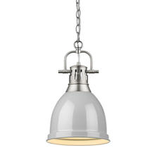  3602-S PW-GY - Duncan Small Pendant with Chain