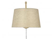  3694-A1W BCB-NS - Ryleigh 1-Light Swing Arm in Brushed Champagne Bronze with Natural Sisal