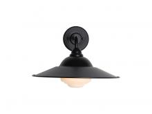  5096-OWL15 BLK-BLK-SB - Croma - 15" Wall Light- Outdoor