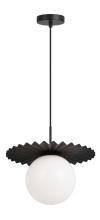Matteo Lighting C83111BKOP - Modern Ruff Black Pendant