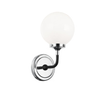 Matteo Lighting W58201CHOP - Particles Black and Chrome Wall Sconce
