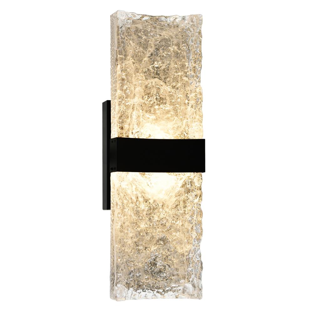 Lava Integrated LED Black Wall Light