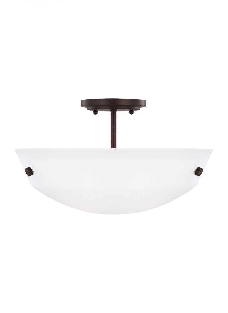 Two Light Semi-Flush Convertible Pendant