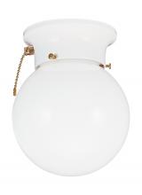  5367PCEN3-15 - One Light Ceiling Flush Mount with On/Off Pull Chain