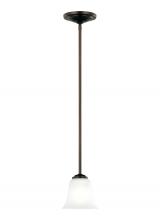  6139001EN3-710 - Emmons traditional 1-light indoor dimmable ceiling hanging single pendant light in bronze finish wit