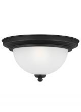  77063EN3-112 - Geary transitional 1-light LED indoor dimmable ceiling flush mount fixture in midnight black finish