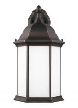  8438751EN3-71 - Sevier traditional 1-light LED outdoor exterior large downlight outdoor wall lantern sconce in antiq