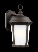  8750701EN3-71 - Calder traditional 1-light LED outdoor exterior large wall lantern sconce in antique bronze finish w