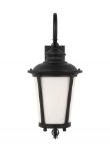  88242EN3-12 - Cape May traditional 1-light LED outdoor exterior large wall lantern sconce in black finish with etc