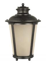  88244EN3-780 - Cape May traditional 1-light LED outdoor exterior extra large wall lantern sconce in burled iron gre