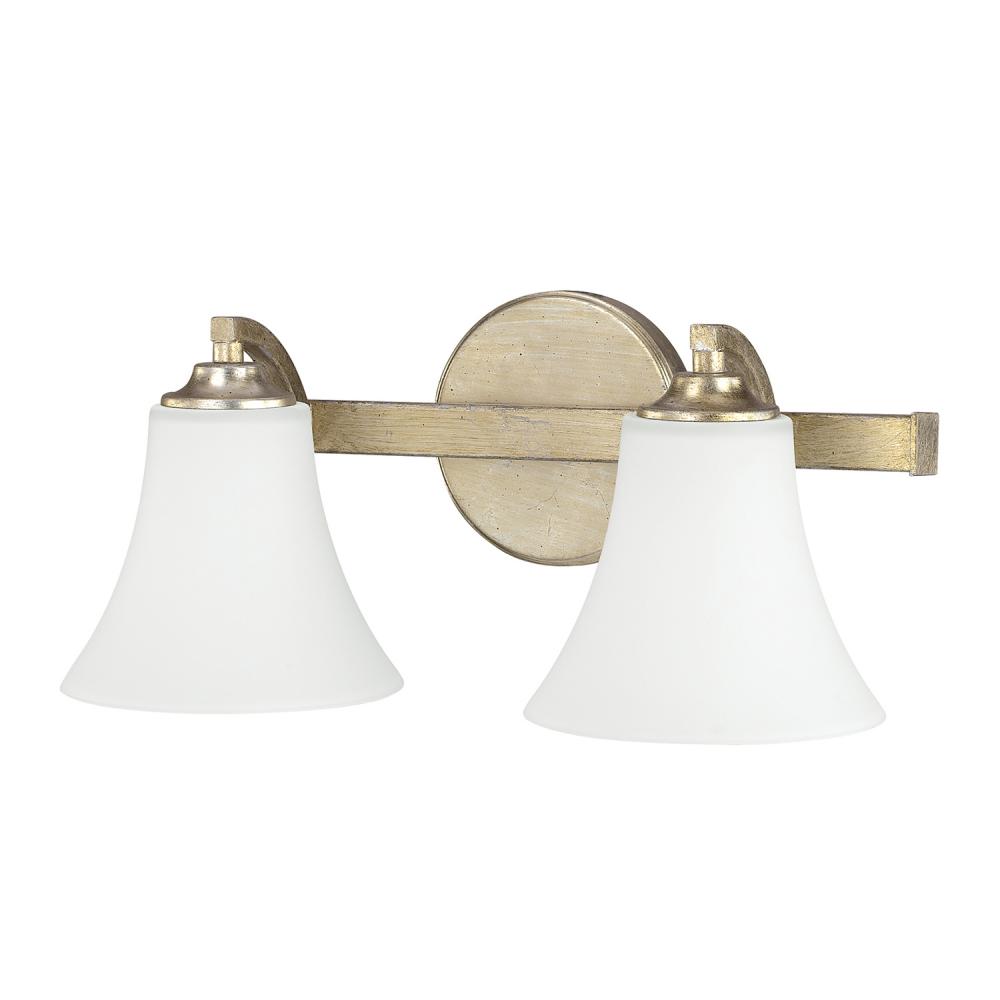 Two Light Winter Gold Wall Light