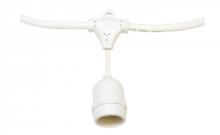  LS-MS-24-100-WH - 100' LT STRING,SUSPENDED SCKT,MED BASE,2' SCKT SP,WHITE WIRE,14AWG SJTW,2 PRNG MALE P