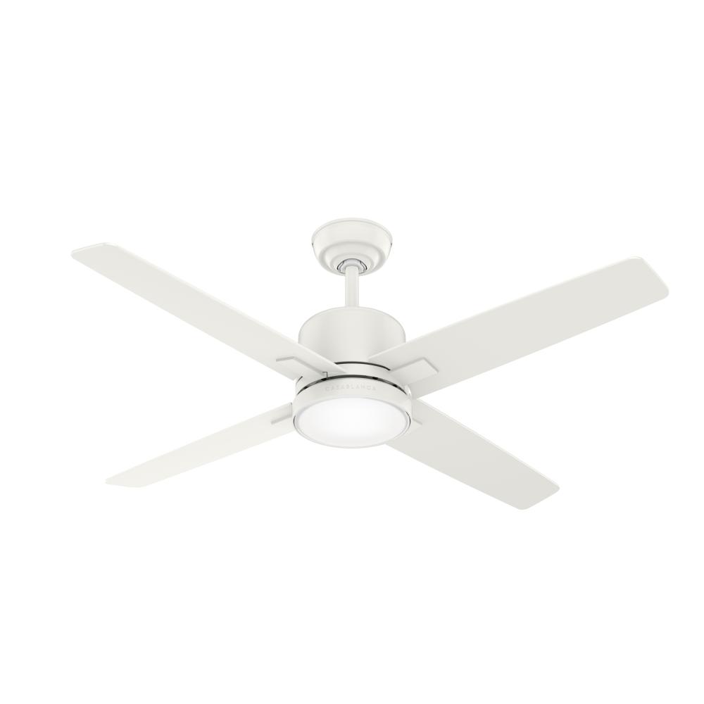 Casablanca 52 inch Axial Fresh White Ceiling Fan with LED Light Kit and Wall Control