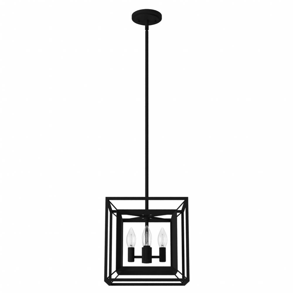 Hunter Doherty Natural Black Iron 4 Light Pendant Ceiling Light Fixture