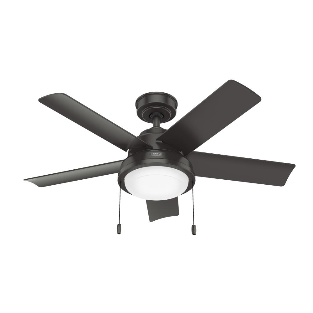 Hunter 44 inch Seawall Noble Bronze WeatherMax Indoor / Outdoor Ceiling Fan with LED Light Kit