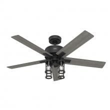  52994 - Hunter 52 inch Astwood II Matte Black Ceiling Fan with LED Light Kit and Handheld Remote