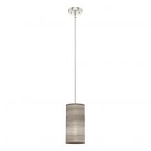  19239 - Hunter Solhaven Light Grey Oak and Brushed Nickel 1 Light Mini Pendant Ceiling Light Fixture