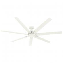  53439 - Hunter 72 inch Downtown ENERGY STAR® Matte White Damp Rated Ceiling Fan and Wall Control