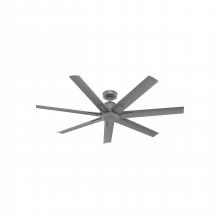  51589 - Hunter 60 inch Downtown ENERGY STAR® Matte Silver Damp Rated Ceiling Fan and Wall Control