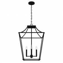  19704 - Hunter Laurel Ridge Natural Black Iron 4 Light Pendant Ceiling Light Fixture