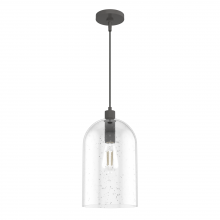 Hunter 19205 - Hunter Lochemeade Noble Bronze with Clear Seeded Glass 1 Light Pendant Ceiling Light Fixture