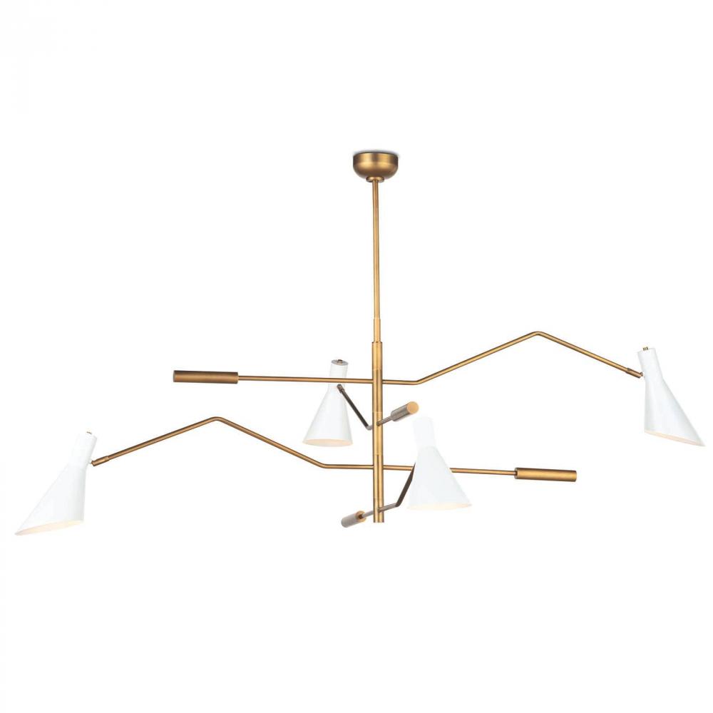 Regina Andrew Spyder Chandelier (White and Natur