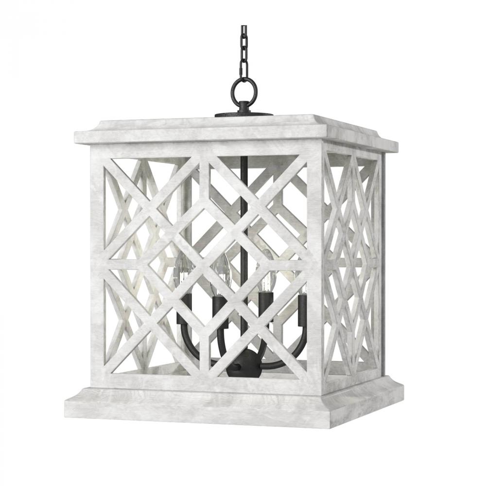 Coastal Living Chatham Wood Lantern (White)