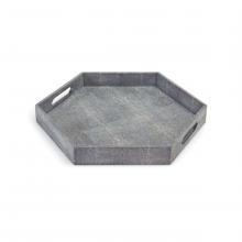  20-1145CHAR - Regina Andrew Shagreen Hex Tray (Charcoal)