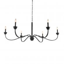  H20105-6BK - Sabine Chandelier with black finish