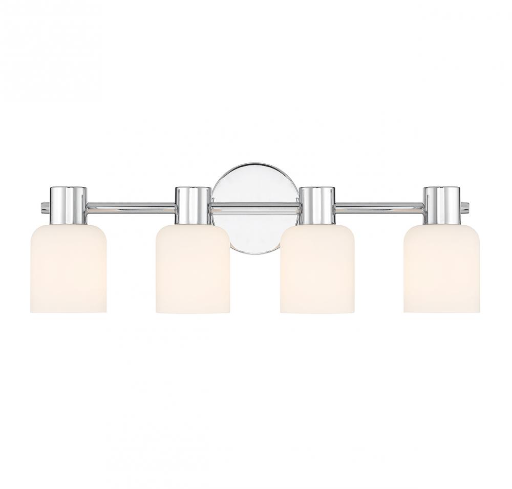 Strand 4-Light Bathroom Vanity Light in Chrome