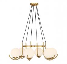  V6-L1-1345-6-322 - Abella 6-Light Chandelier in Warm Brass