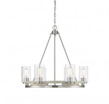  V6-L1-7600-6-165 - Lynwood 6-Light Chandelier in Satin Nickel with Greywood