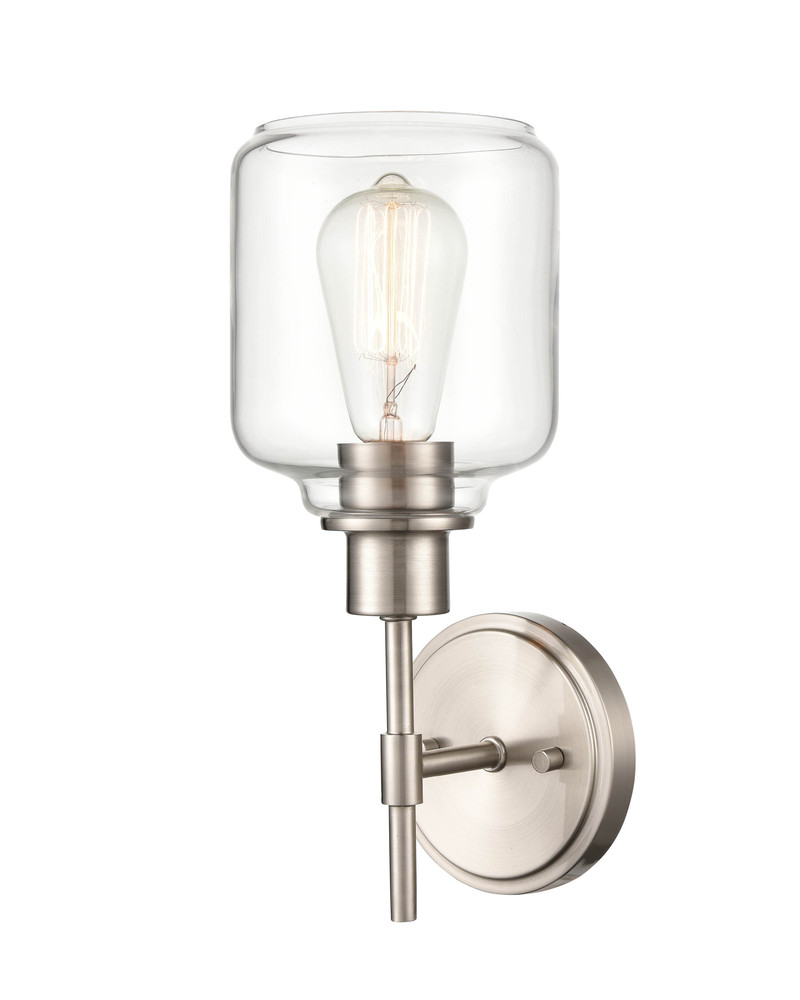 Asheville 1-Light Wall Sconce Satin Nickel