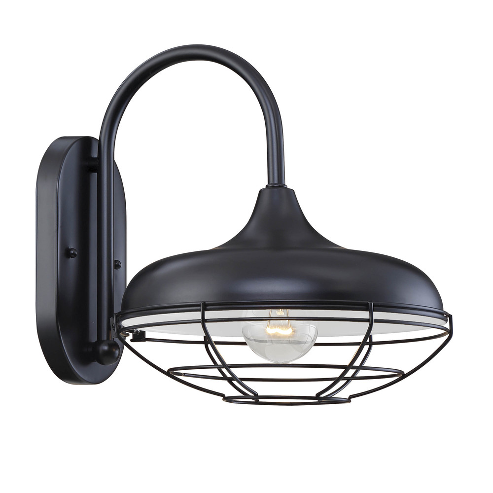 R Series 1-Light Wall Sconce Satin Black