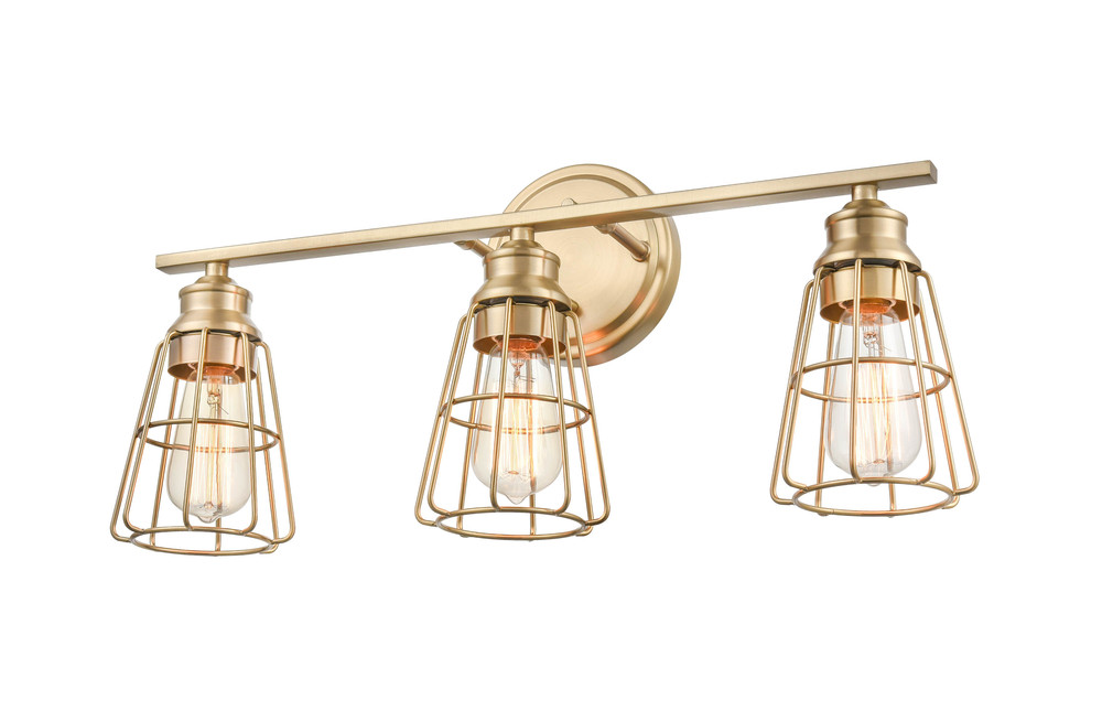 3-Light Vanity Modern Gold