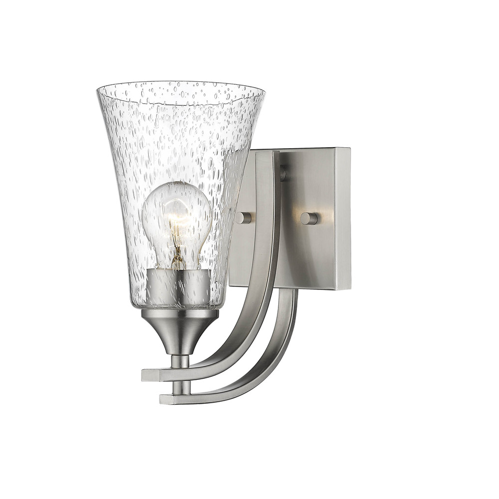 Natalie 1-Light Wall Sconce Satin Nickel