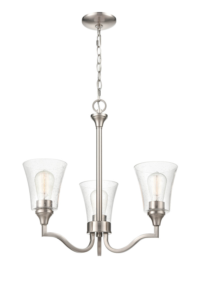 Caily 3-Light Chandelier Ceiling Light Brushed Nickel