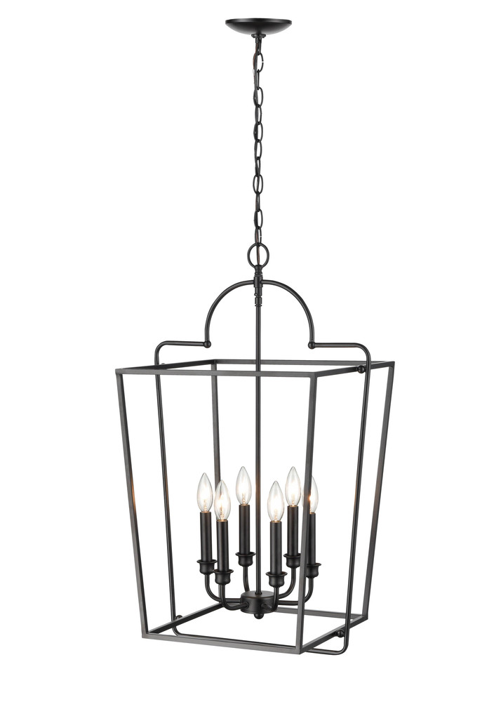 6-Light Pendant light Matte Black