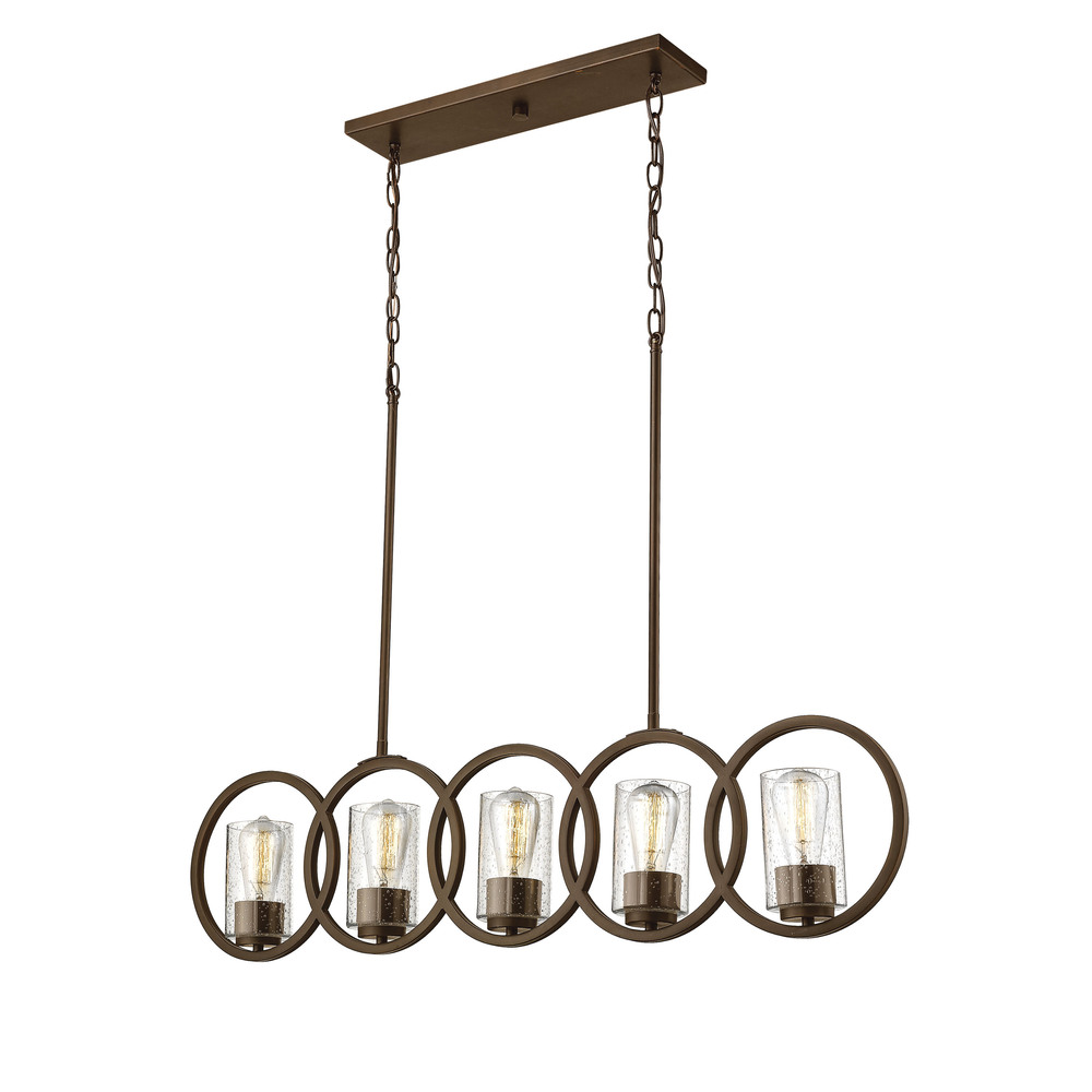 Delano 5-Light Island Rubbed Bronze