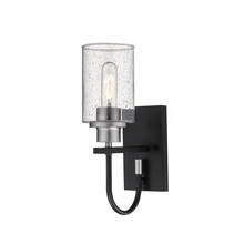  3511-MB/BN - Clifton 1-Light Wall Sconce Matte Black/Brushed Nickel