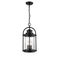  2544-PBK - Livingston 3-Light Outdoor Hanging Lantern Powder Coated Black