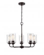  9605-RBZ - Moven 5-Light Chandelier Ceiling Light Rubbed Bronze