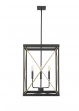  13704-MB/PMG - Terni 4-Light Pendant light Matte Black / Painted Modern Gold