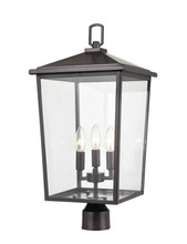  2983-PBZ - Fetterton 3-Light Outdoor Post Lantern Powder Coated Bronze