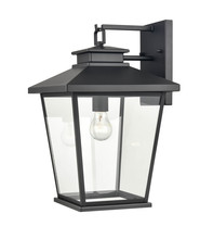  4721-PBK - Bellmon 1-Light Outdoor Wall Sconce Powder Coated Black