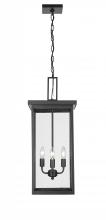  42605-PBK - Barkeley 4-Light Outdoor Hanging Lantern Powder Coated Black