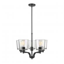  497005-MB - Evalon 5-Light Chandelier Ceiling Light Matte Black