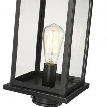  4124-PBK - Bowton 1-Light Outdoor Post Lantern Powder Coated Black