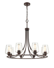  9728-RBZ - Ashford 8-Light Chandelier Ceiling Light Rubbed Bronze